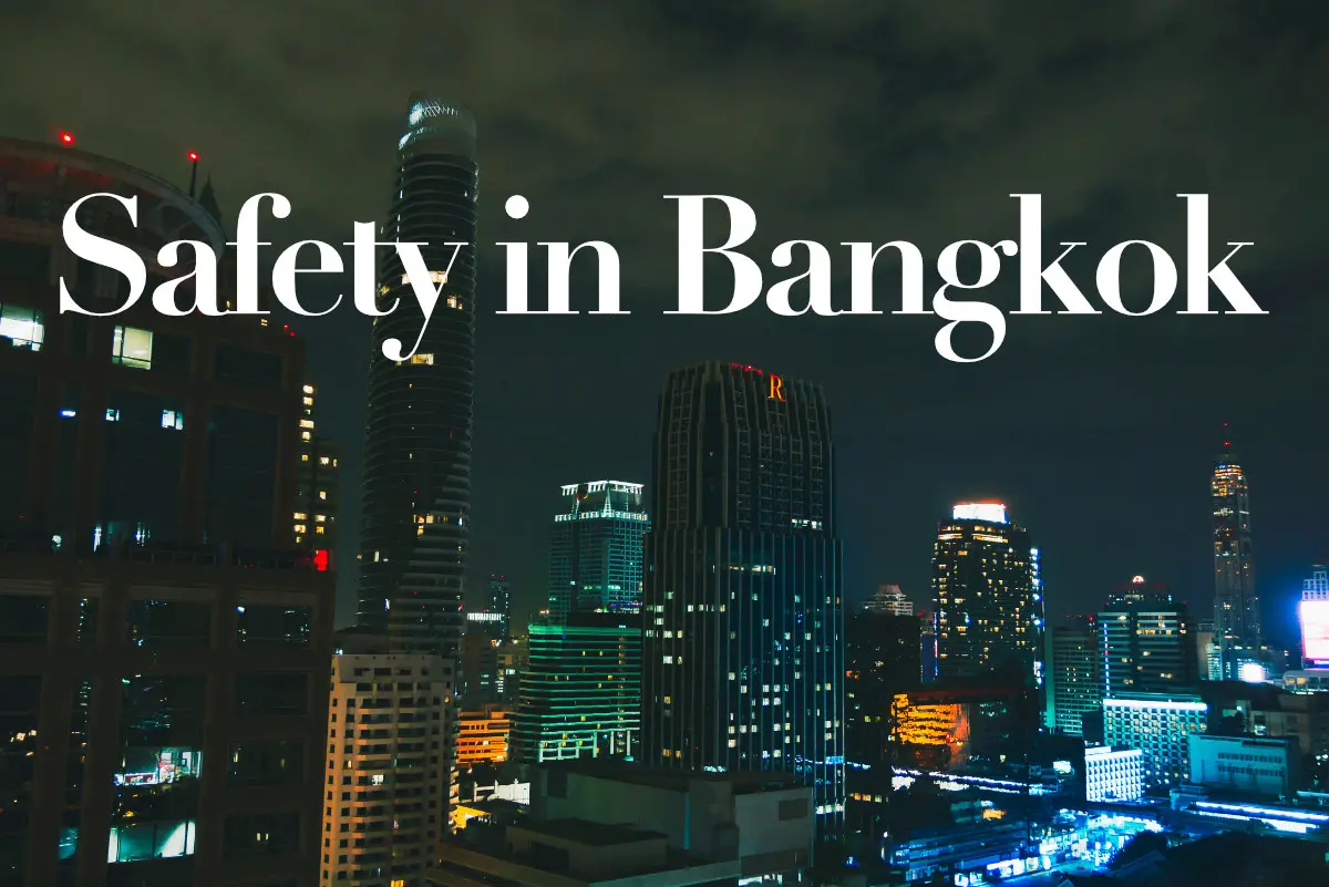 Is Bangkok safe for solo travelers? (Bangkok night view from Hotel Muse Skybar)